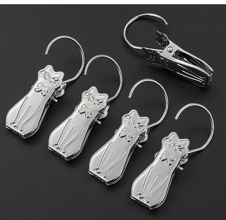 Cat Shaped Curtain Clips with Large Hooks  Window Tie Back Holders