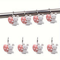 Easter Hand-Painted Resin Cute Egg &amp; Rabbit Bath &amp; Window Curtain Hook Rings