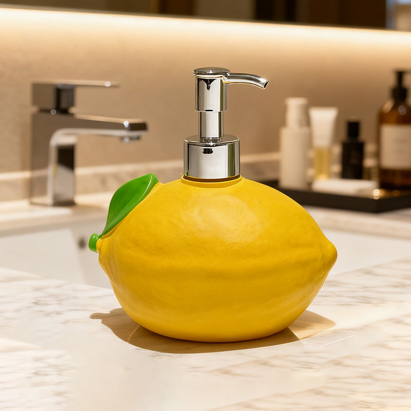 Lemon-Shaped Liquid Dispenser Bottle, Soap Dispenser, Bathroom Sink Pump Bottle, Shower Gel Storage Bottle