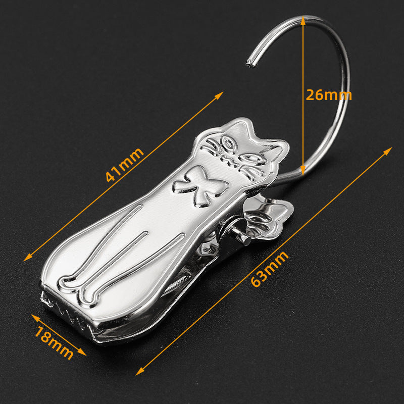 Cat Shaped Curtain Clips with Large Hooks  Window Tie Back Holders