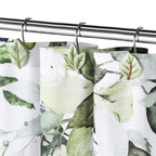 12 pcs/box, 2 boxes Exquisite Leaf Decor Shower Curtain Hooks Stainless Steel