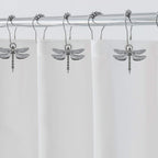 Stainless Steel Large Dragonfly Shower Curtain Rings with Ball Bearing - Bathroom Decor Hooks