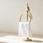 Brass peacock towel ring bathroom vertical towel rack storage shelf bathroom supplies