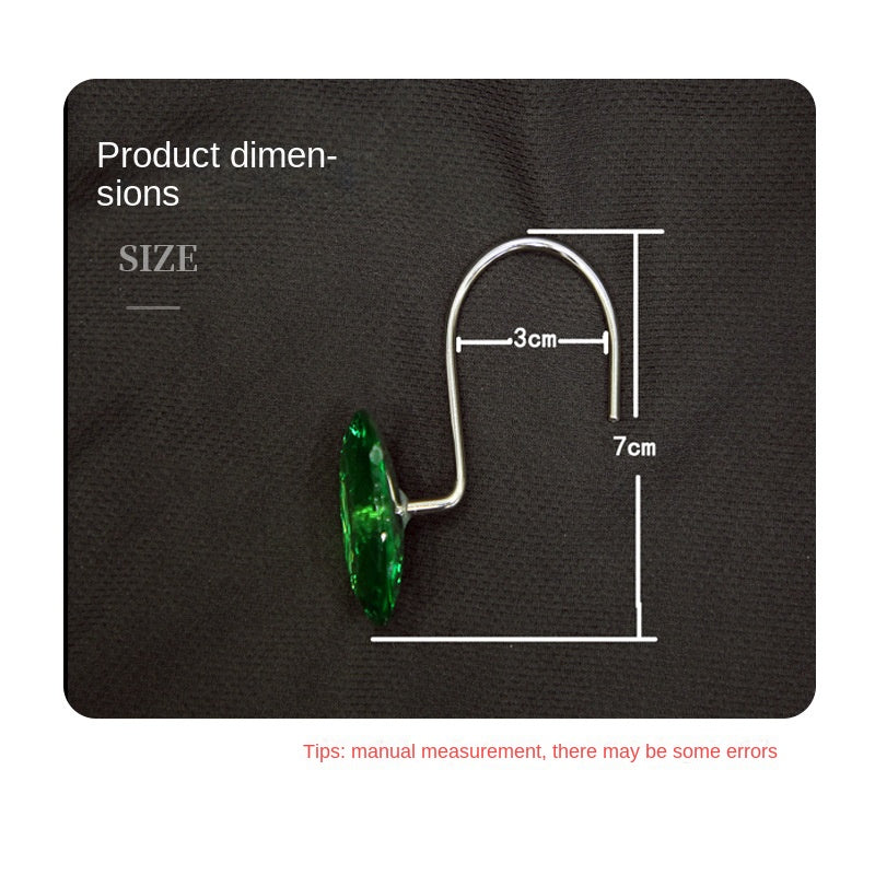 Creative S-Shape Acrylic and Metal Bathroom Shower Curtain Hooks - Multi-Color