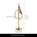 Brass peacock towel ring bathroom vertical towel rack storage shelf bathroom supplies