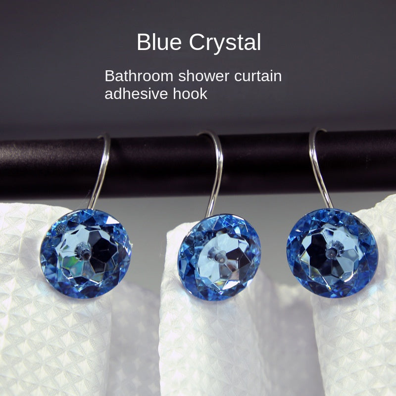 Creative S-Shape Acrylic and Metal Bathroom Shower Curtain Hooks - Multi-Color