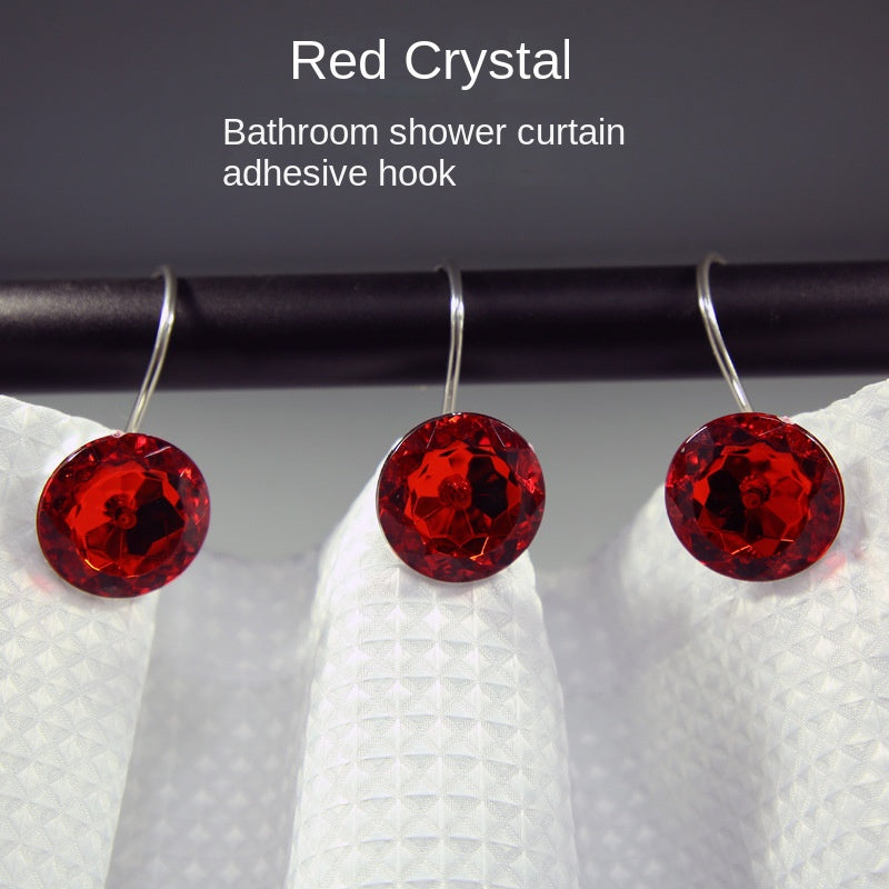 Creative S-Shape Acrylic and Metal Bathroom Shower Curtain Hooks - Multi-Color